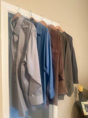 14 (Fourteen) Mens Size 5 & Big Long Sleeve Shirts - Description below